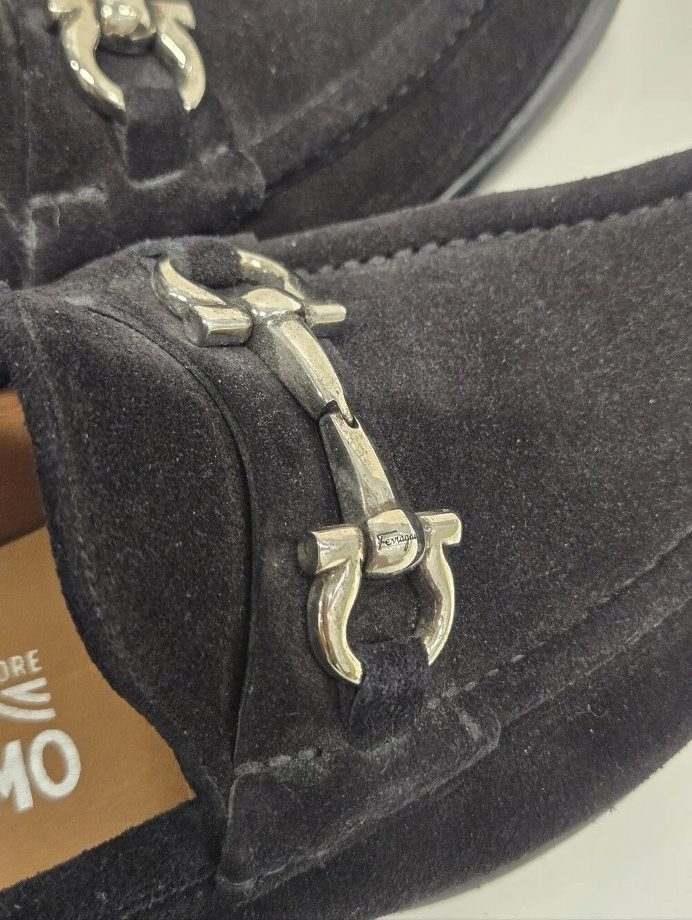 Ferragamo Men's ‎ Suede Gancio-Bit Loafers